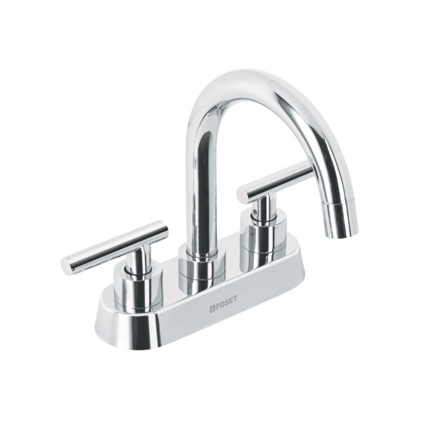 MEZCLADORAS PARA LAVABO 4" CUELLO CURVO